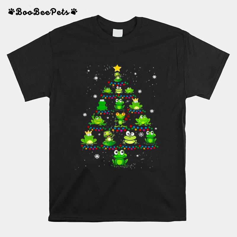 Frog Merry Christmas Tree T-Shirt