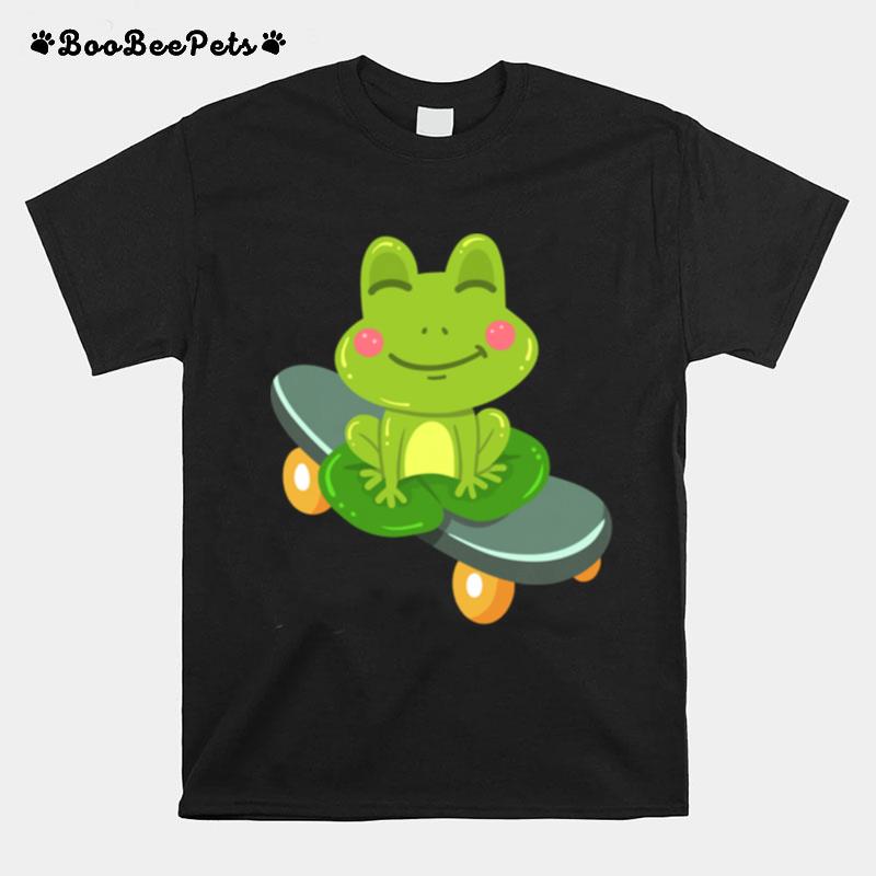 Frog Skateboard Skateboarding T-Shirt