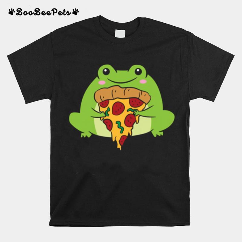 Frog With Pizza Love Pizza And Frogs T-Shirt