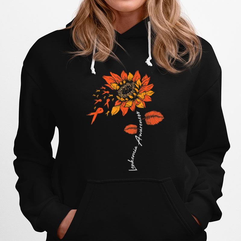 Fu Leukemia Awareness Sunflower Orange Ribbon Sarcasm Hoodie