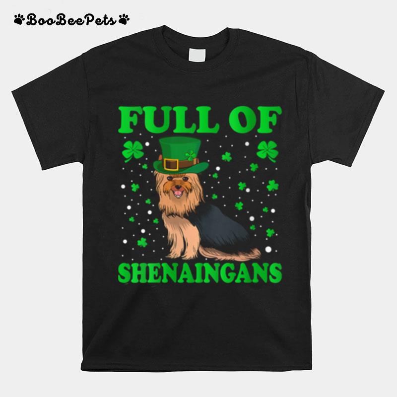 Full Of Shenanigans Yorkie Dog St. Patricks Day T-Shirt