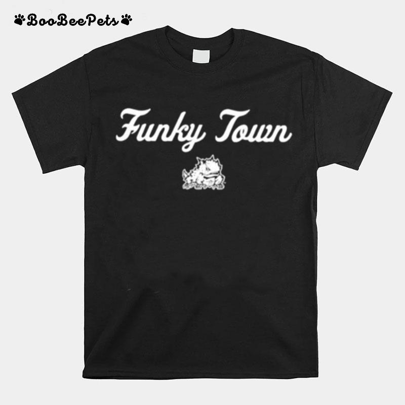 Funky Town Tcu Horned Frogs Football T-Shirt