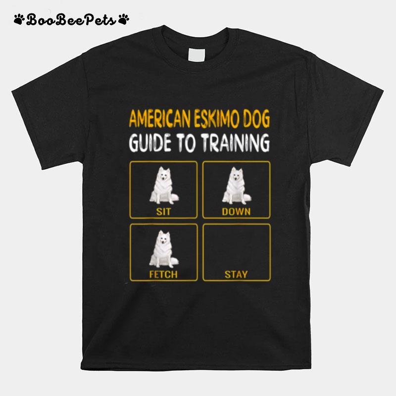Funny American Eskimo Dog Guide To Training Dog Obedience T-Shirt