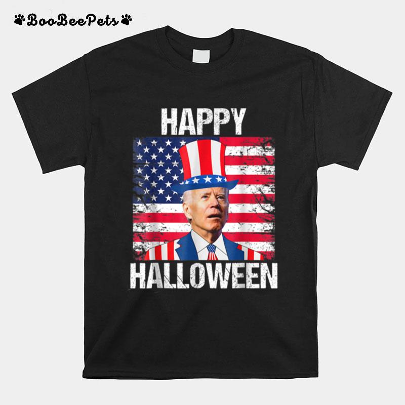 Funny Biden Happy 4Th Of July Happy Halloween Confused Flag T B0B4Zycy99 T-Shirt