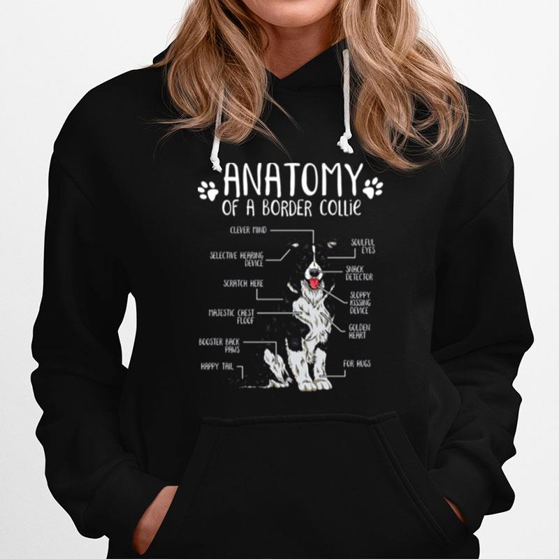 Funny Border Collie Anatomy Dog Lover Hoodie