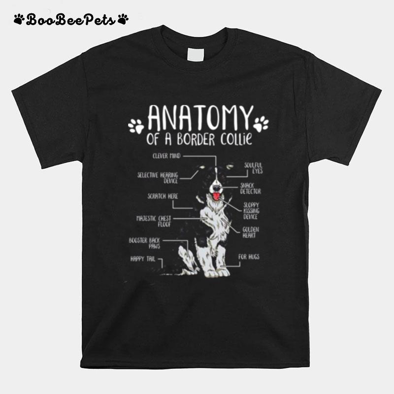Funny Border Collie Anatomy Dog Lover T-Shirt