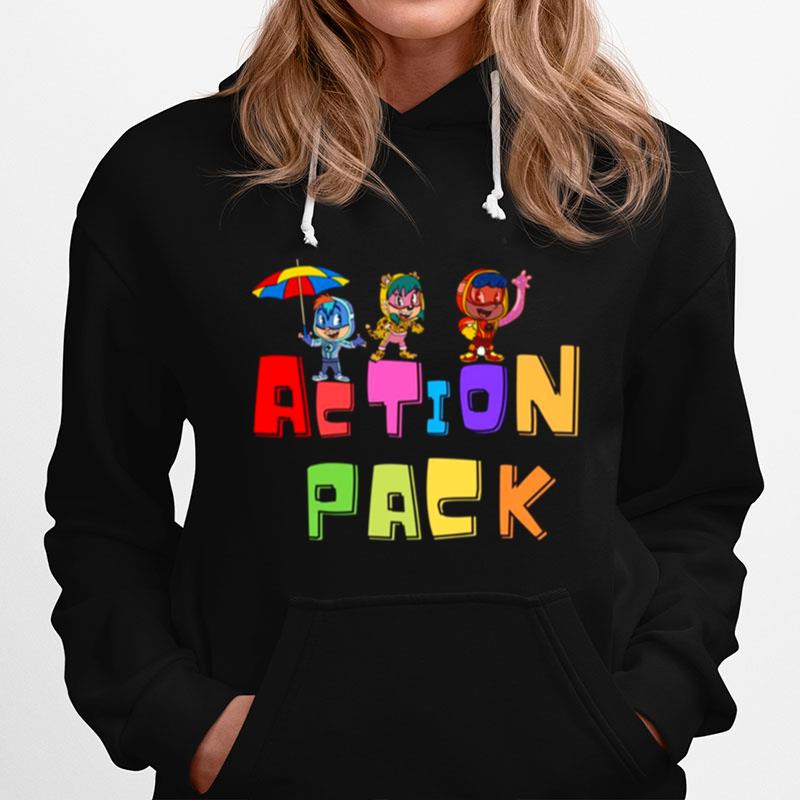Funny Cartoon For Kids Action Pack Hoodie