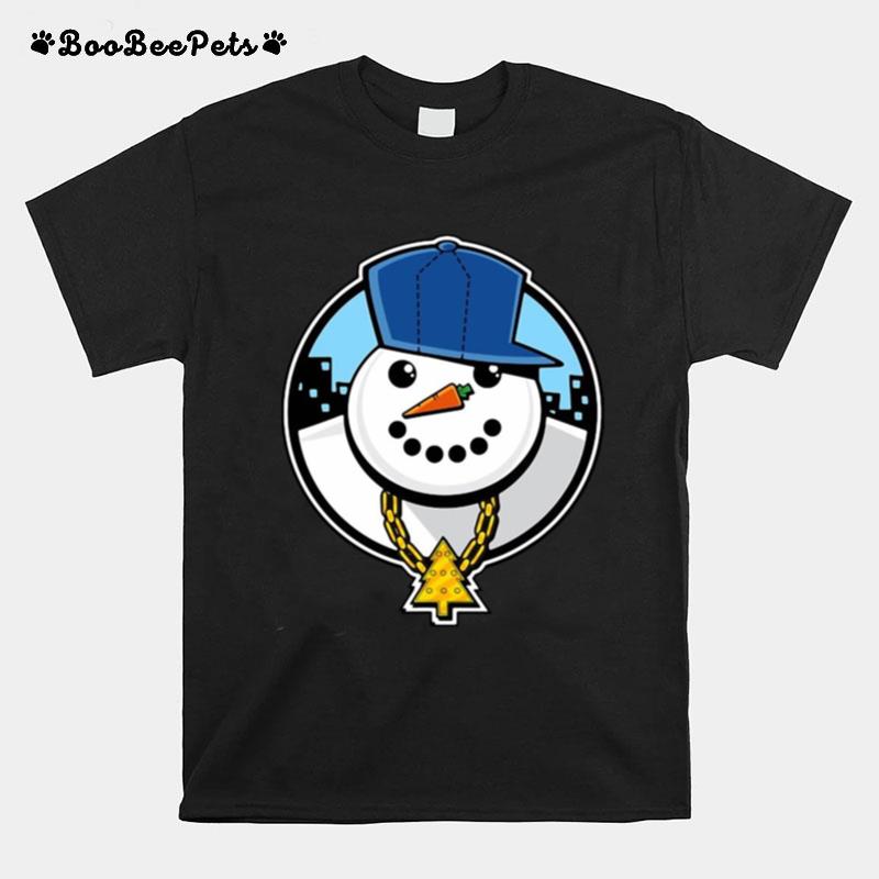 Funny Christmas Of A Ghetto Snowman T-Shirt