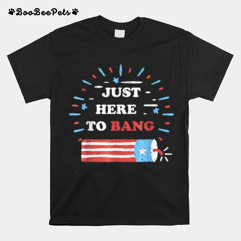 Funny Im Just Here To Bang Fourth Of July 4Th Of July T B0B4Z11V5P T-Shirt