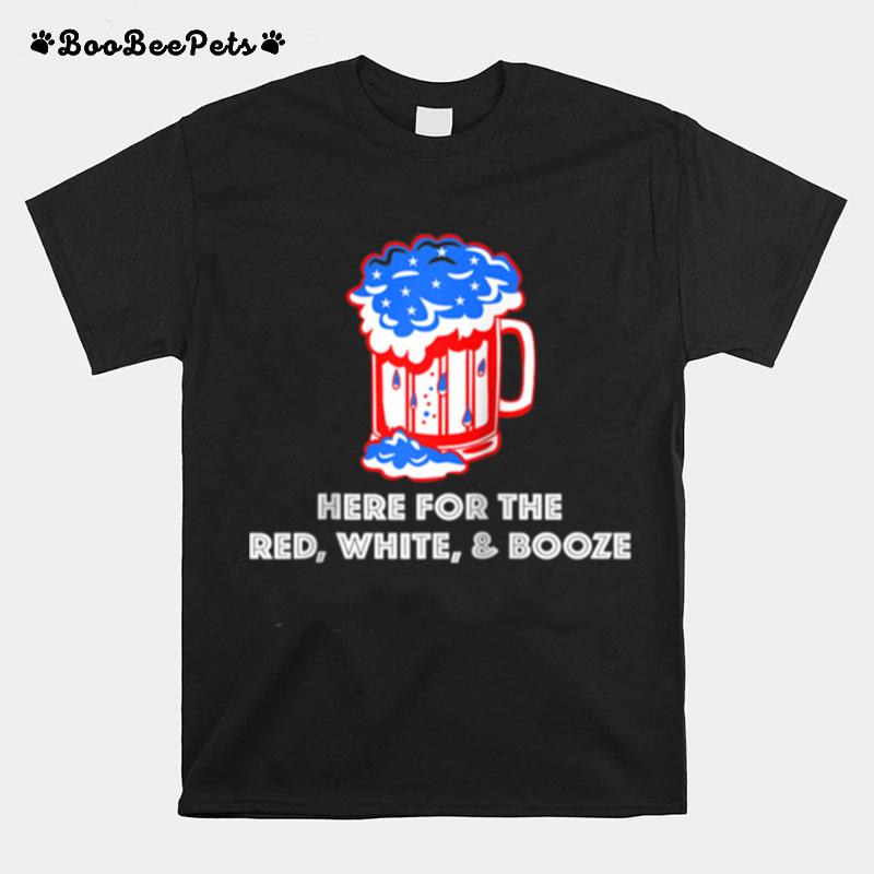 Funny July 4Th America Red White Booze Beer Drinking Stein T-Shirt