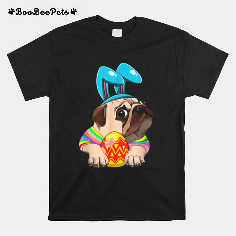 Funny Pug Egg Easter Day Dog Costume T-Shirt