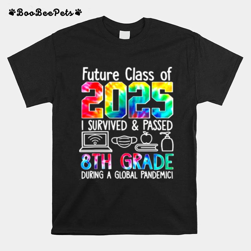 Future Class Of 2025 I Survived And Passed 8Th Grade During A Global Pandemic Colourful Mask Computer T-Shirt