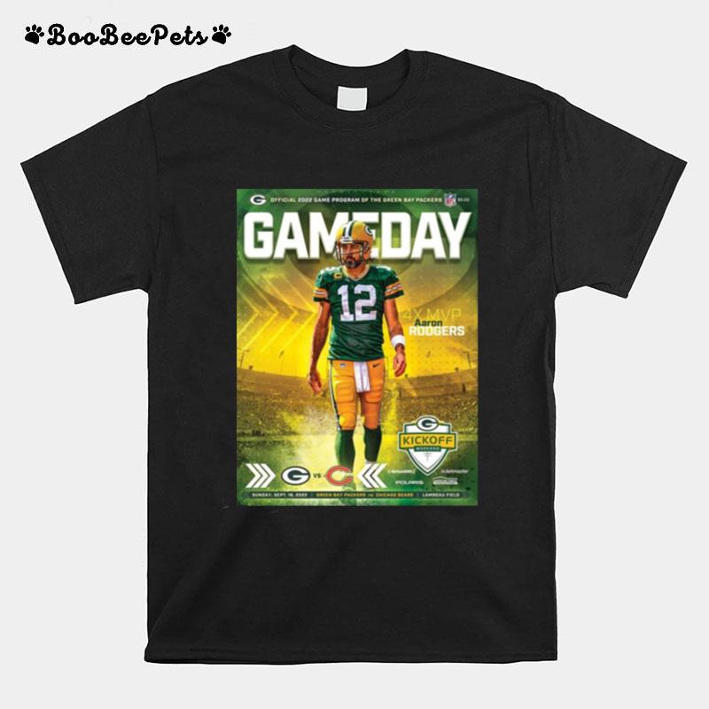 Game Day Program 9 18 2022 Chicago Bears Vs Green Bay Packers T-Shirt