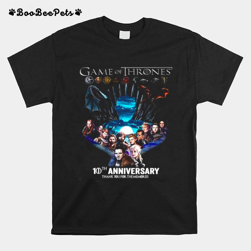 Game Of Thrones 10Th Anniversary Thank You For The Memories T-Shirt