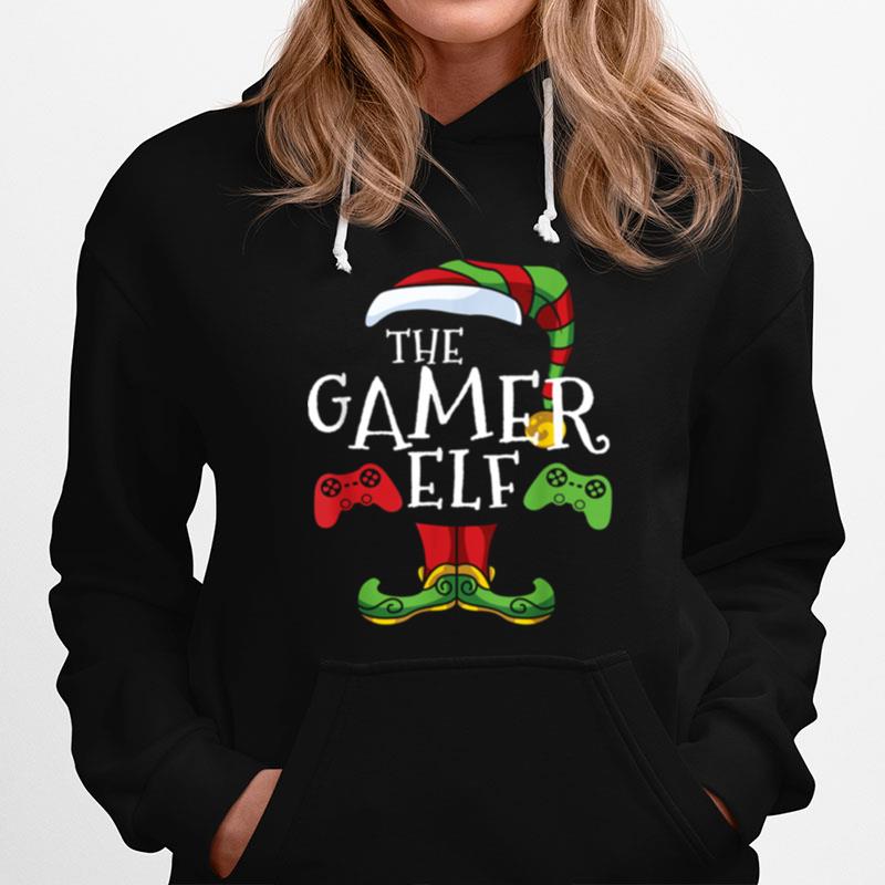 Gamer Elf Family Matching Christmas Gaming Pajama Pj Hoodie