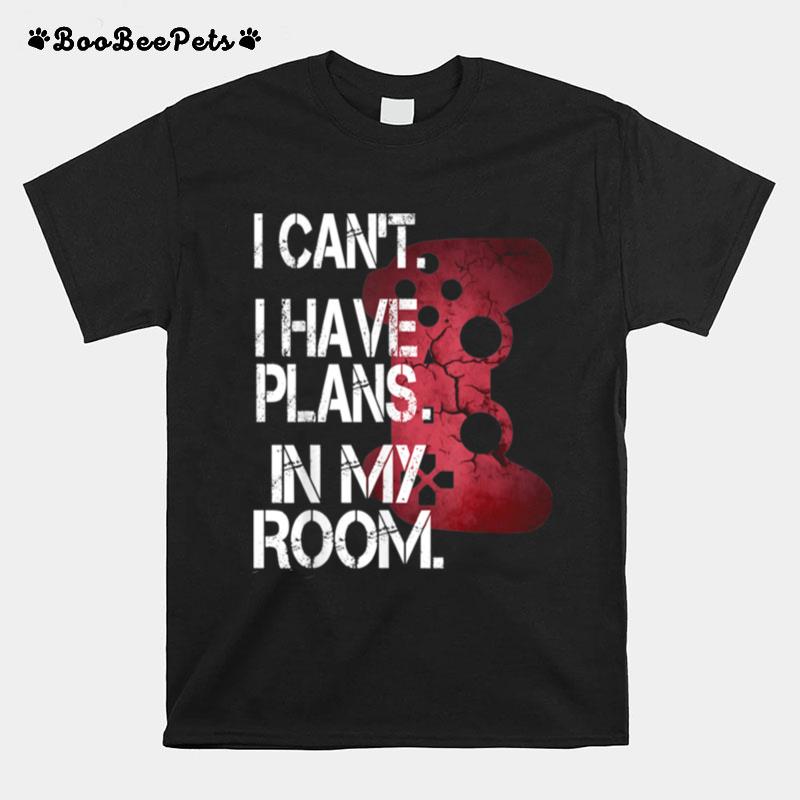 Gamer Plans In My Room Video Games Boysns T-Shirt