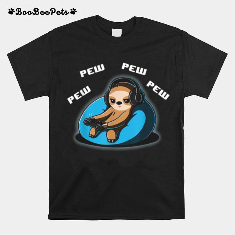 Gamer Sloth Gaming Sloths Video Game T-Shirt