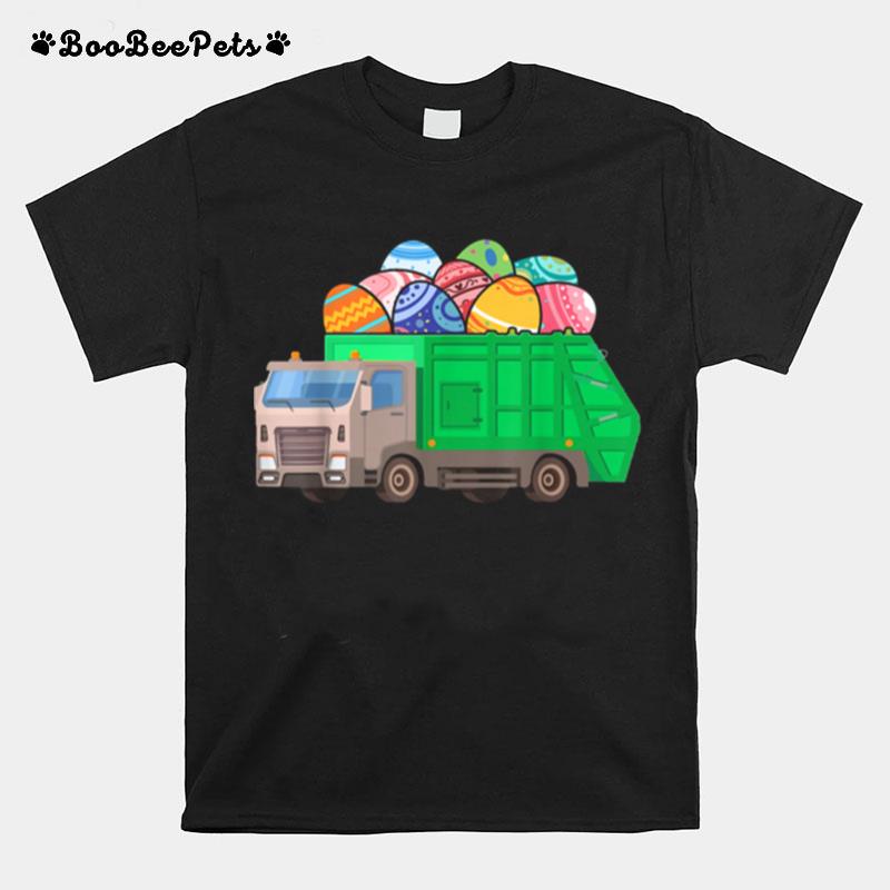 Garbage Truck Carrying Easter Egg Happy Easter Garbage Truck T-Shirt