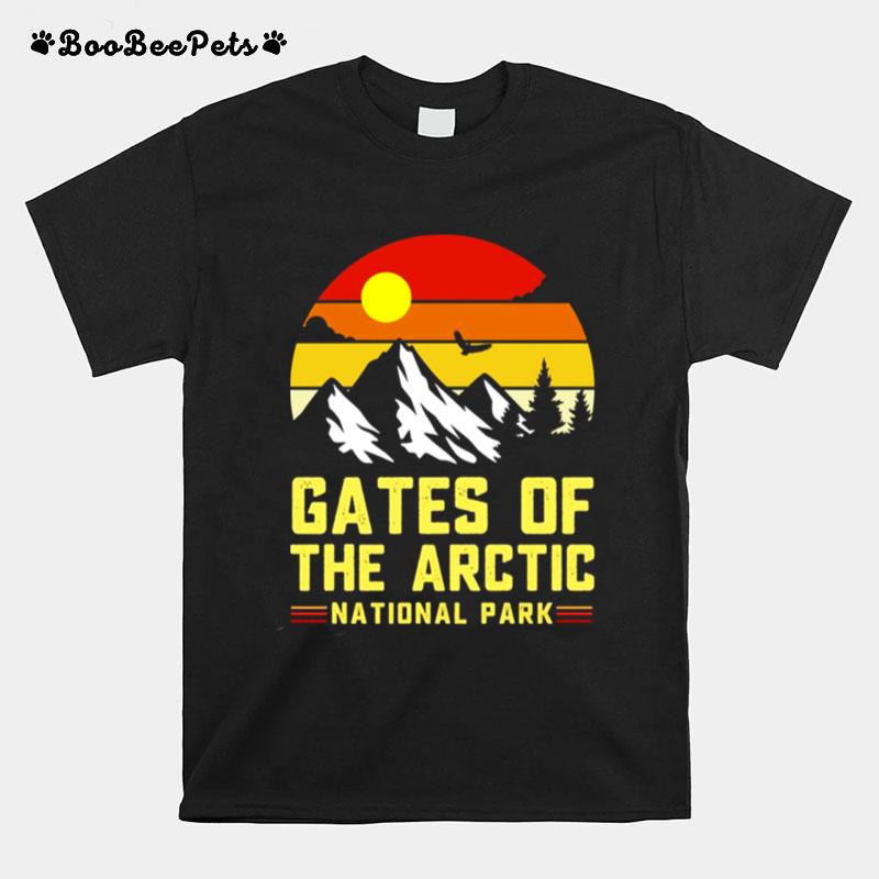 Gates Of Arctic National Park Vintage Retro Sunset Alaska T-Shirt