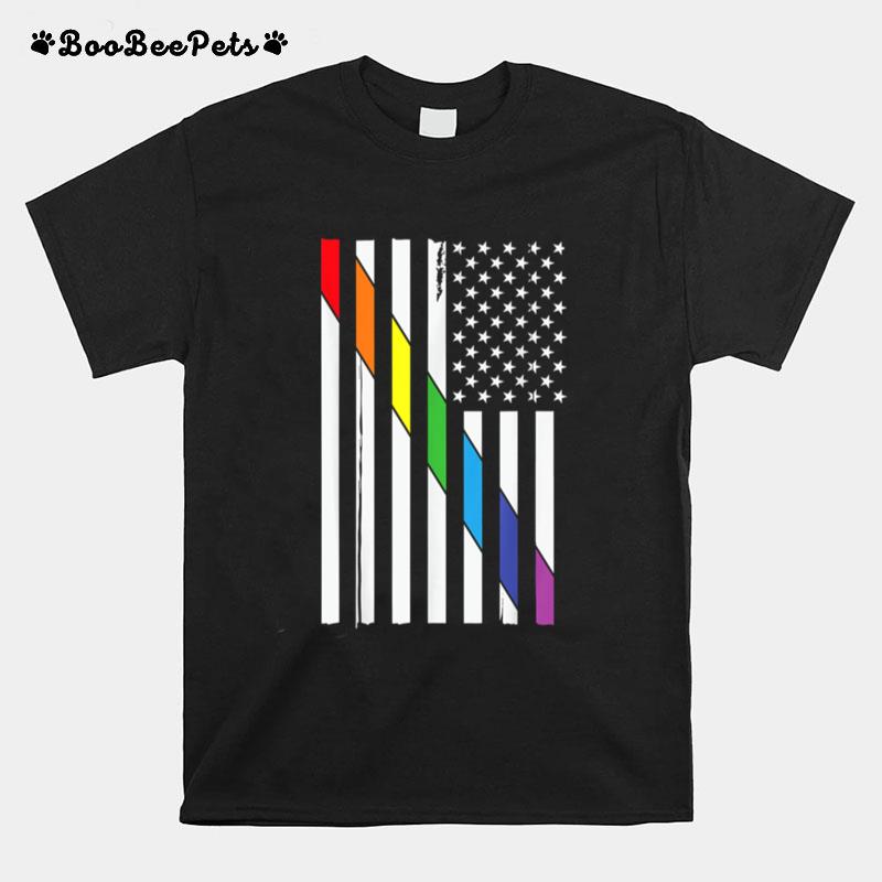 Gay Pride American Flag Lgbt 4Th Of July T B0B31B2Lxr T-Shirt