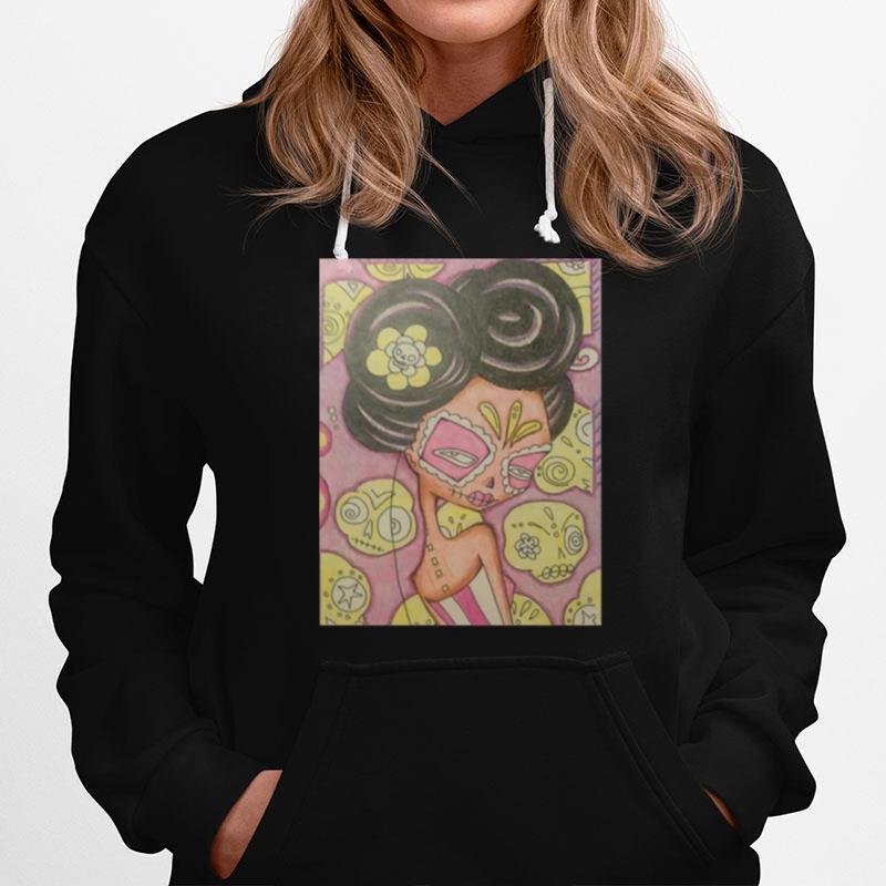 Geisha Gal Sugar Skull Day Of The Dead Hoodie