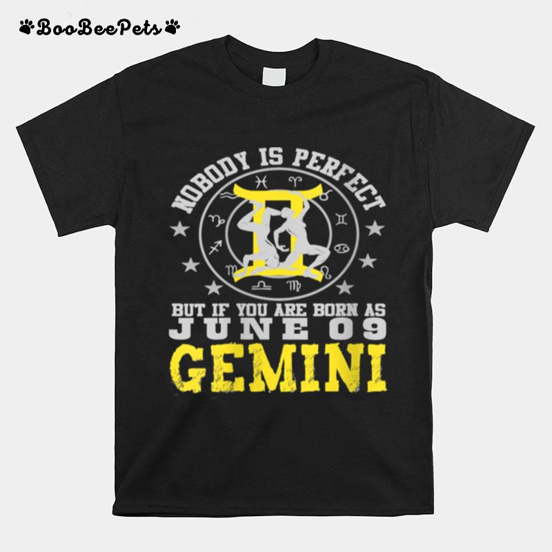 Gemini Zodiac Sign June 09 Horoscope Astrology Design T-Shirt