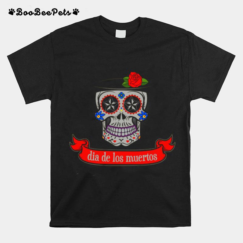 Gentlemen Sugar Skull Dia De Los Muertos Day Dead T-Shirt