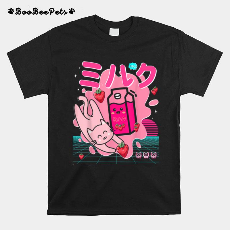 Georgenotfound Merch Japanese Strawberry Milk Shake Kawaii T-Shirt