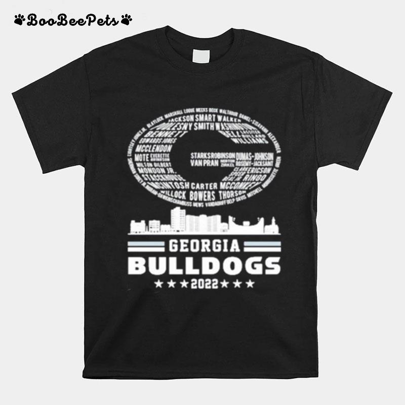 Georgia Bulldogs 2022 Players Names Champions Logo T-Shirt