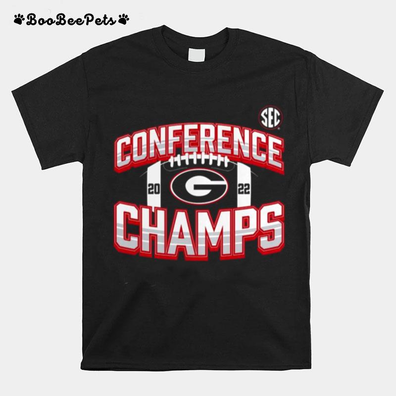 Georgia Bulldogs 2022 Sec Football Conference Champions Icon Bold T-Shirt