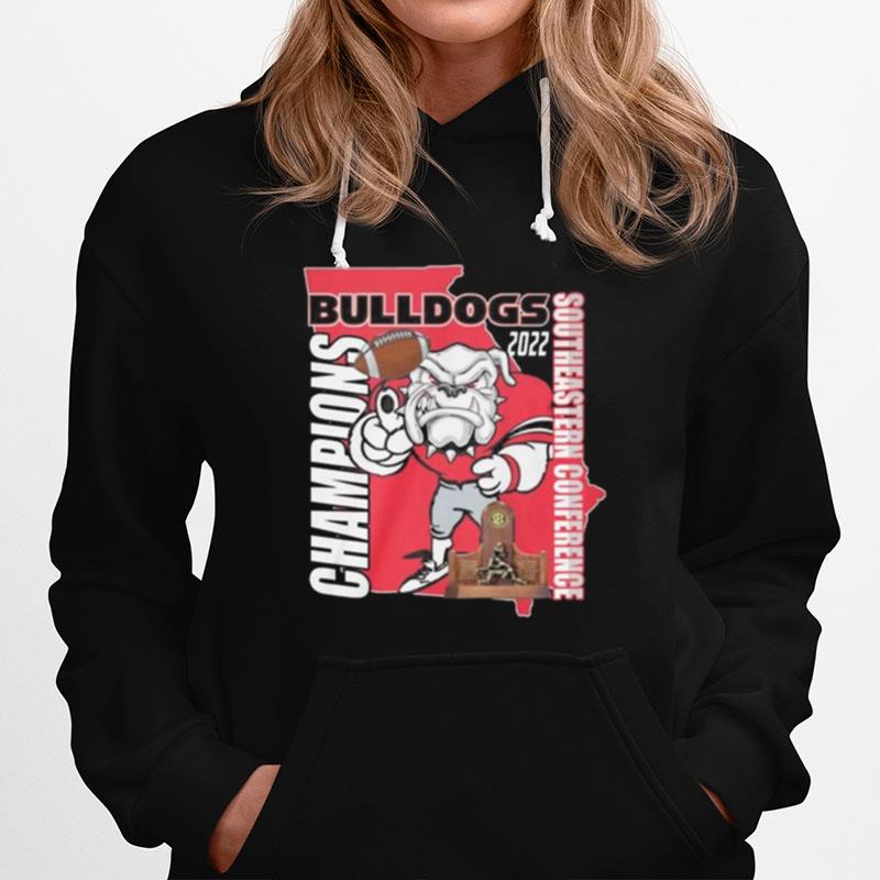 Georgia Bulldogs 2022 Southeastern Conference Champions Map Hoodie