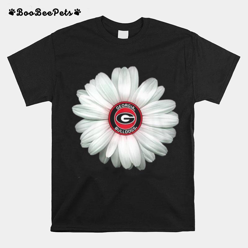 Georgia Bulldogs Daisy Flower T-Shirt