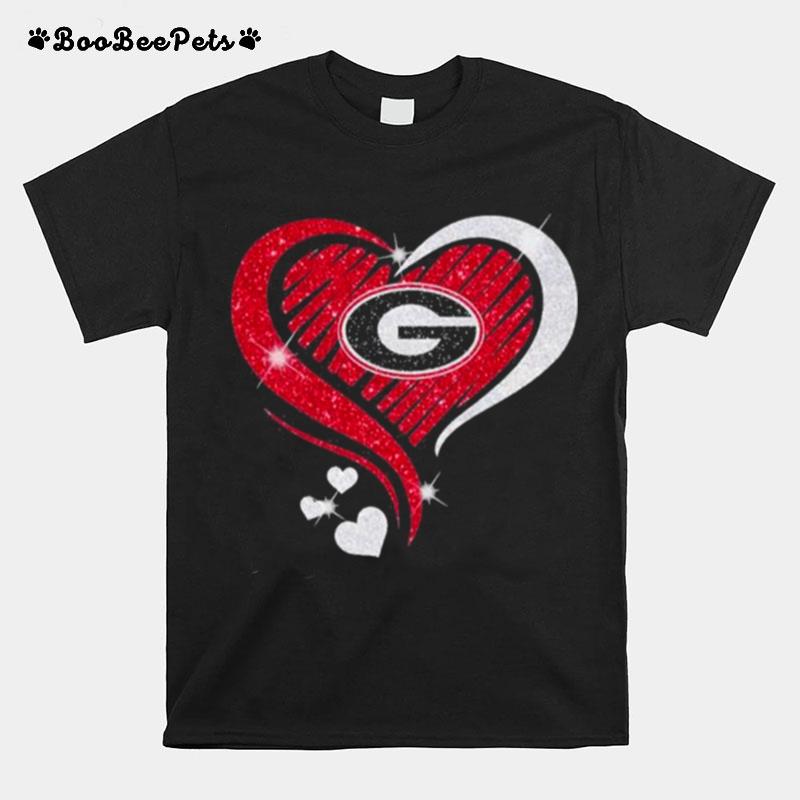 Georgia Bulldogs Heart Diamond Love 2022 T-Shirt
