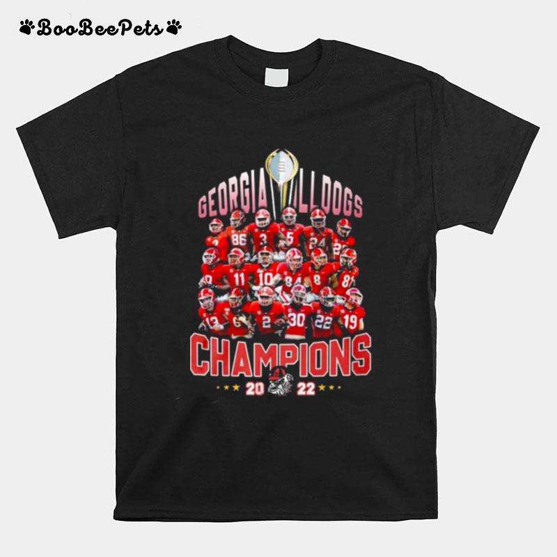 Georgia Bulldogs Team Football Champions 2022 T-Shirt