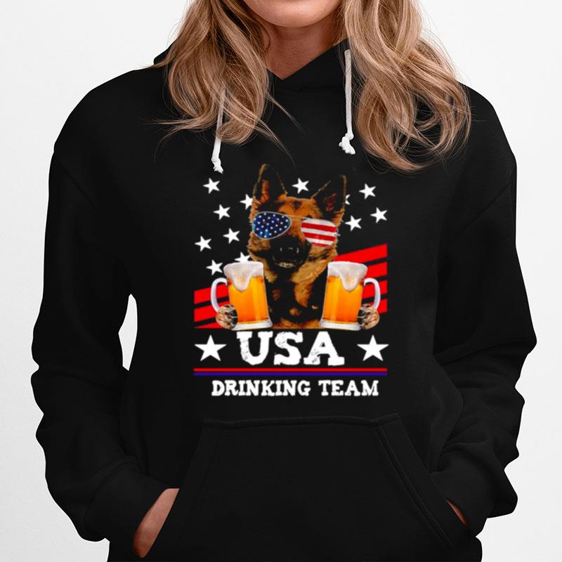 German Shepherd Usa Drinking Team Hoodie