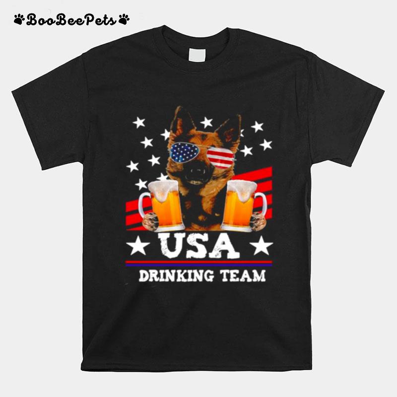 German Shepherd Usa Drinking Team T-Shirt