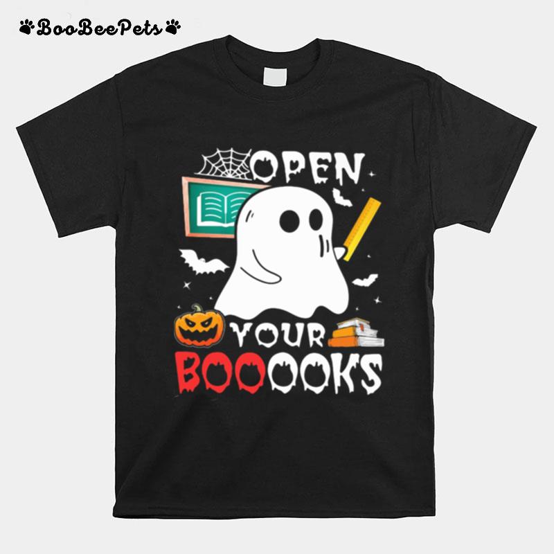 Ghost Open Your Booooks T-Shirt