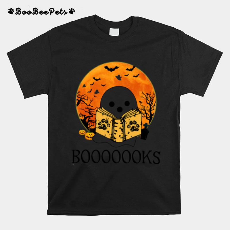 Ghost Reading Books Halloween T-Shirt