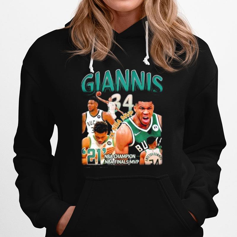 Giannis 2X Nba Mvp Nba Champion Nba Finals Mvp Hoodie