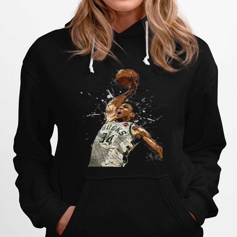 Giannis Antetokounmpo 34 Bucks Jersey Basketball Hoodie