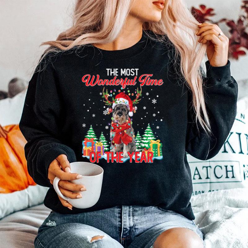 Giant Schnauzer Santa The Most Wonderful Time Of The Year Christmas Sweater