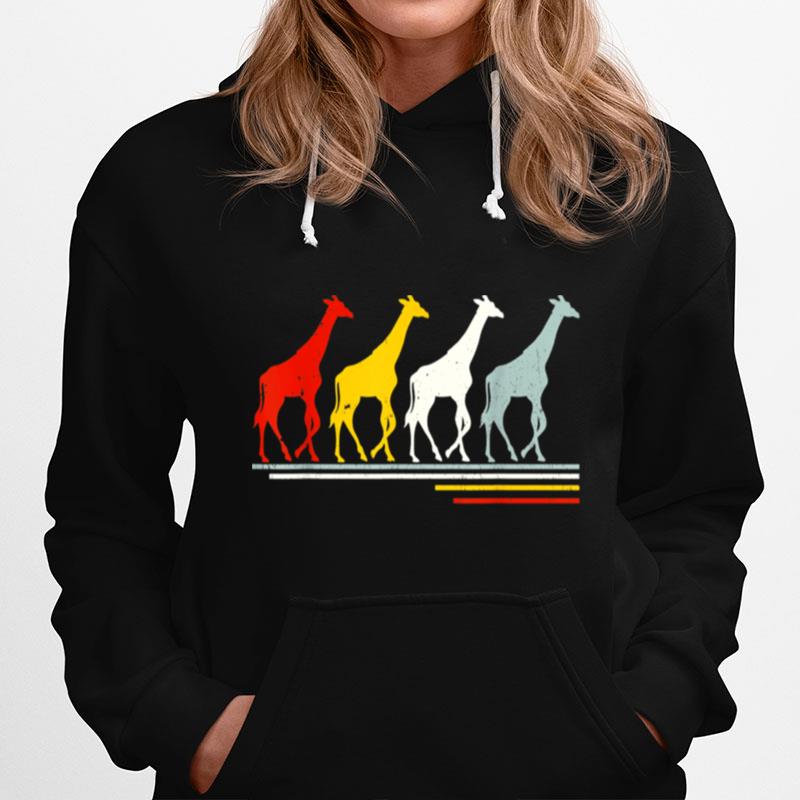 Giraffe Retro Vintage Animal Hoodie