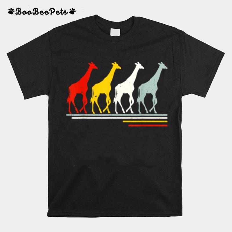 Giraffe Retro Vintage Animal T-Shirt