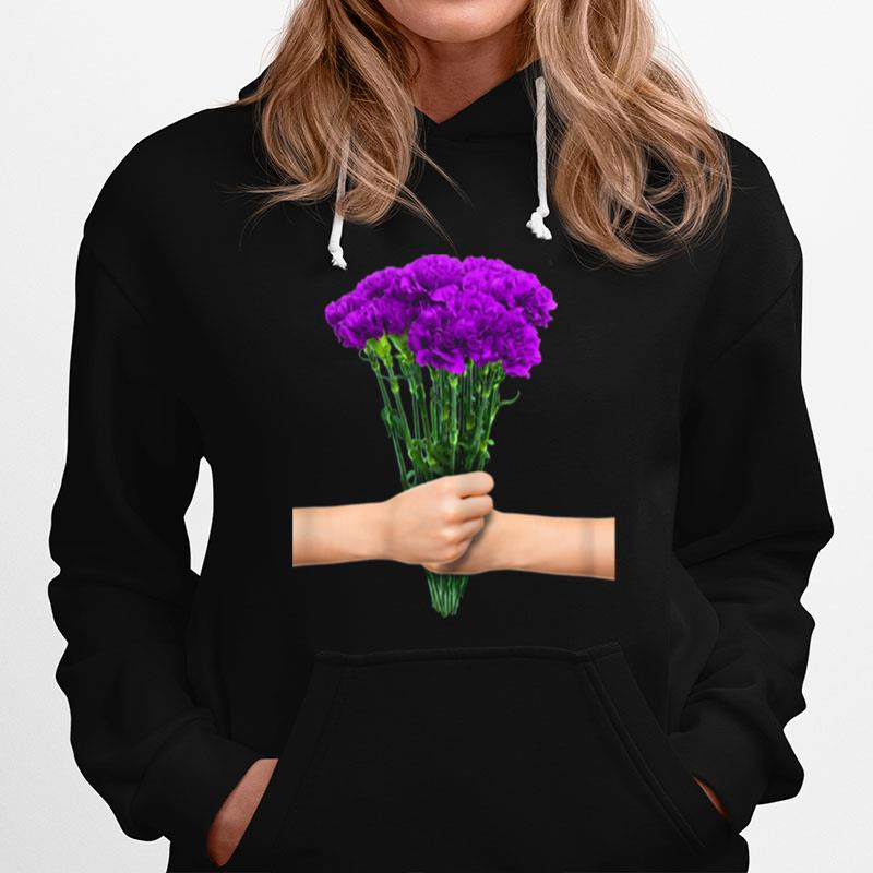 Girl Summer Mothers Day Cloves Carnations Bouquet Hoodie