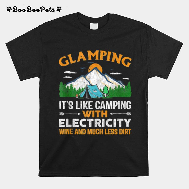 Glamping Definition Outdoors Camping Hiking Camper Glamper T-Shirt