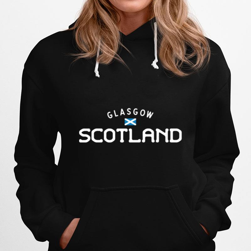 Glasgow Scotland With Distressed Scottish Design Hoodie