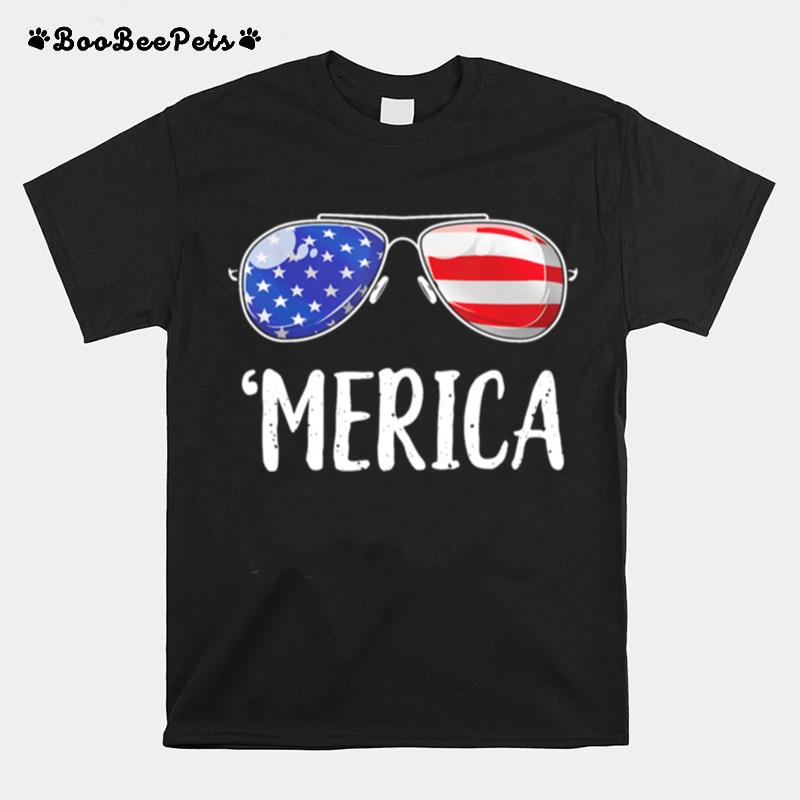 Glasses Marica American Flag T-Shirt