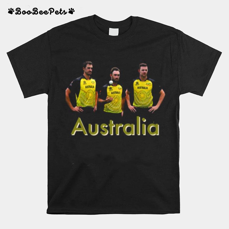 Glenn Maxwell Josh Hazlewood Custom Sticker Mitchell Starc T-Shirt