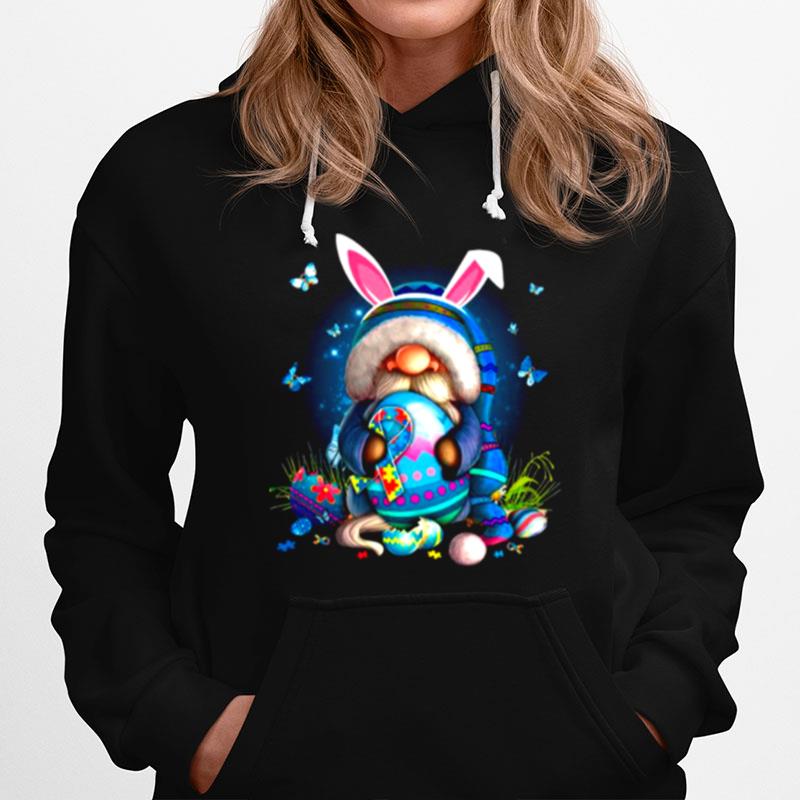 Gnome Hug Autism Cancer And Eggs Happy Easter Day Hoodie