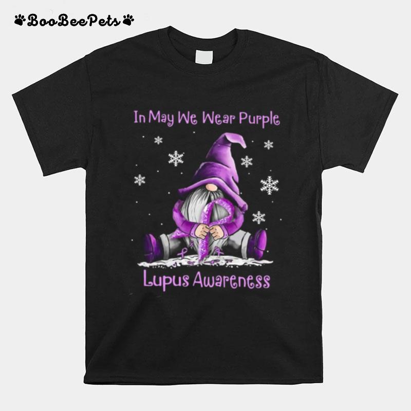 Gnome I May We Wear Purple Lupus Awareness T-Shirt